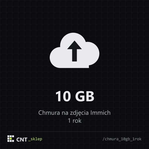 Przechowywanie zdjęć w chmurze - Pakiet 10GB - 1 rok
