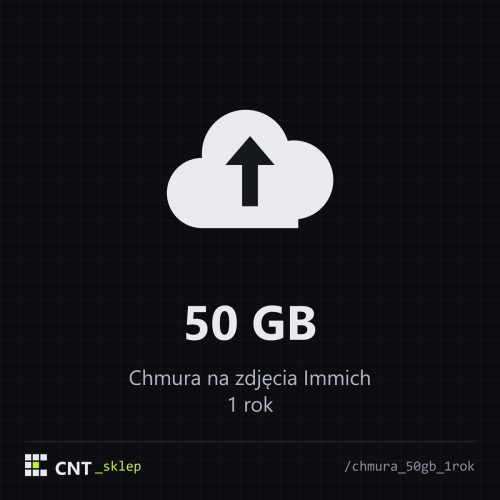 Przechowywanie zdjęć w chmurze - Pakiet 50GB - 1 rok Przechowywanie zdjęć w chmurze - Pakiet 50GB - 1 rok