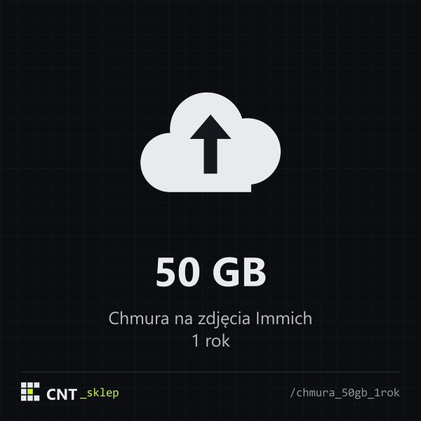 Przechowywanie zdjęć w chmurze - Pakiet 50GB - 1 rok