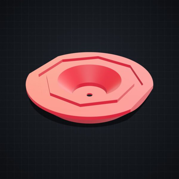 Multiboard: adapter Fix Point pod śrubę stożkową - Czerwony - wizualizacja 3D Multiboard: adapter Fix Point pod śrubę stożkową - Czerwony - wizualizacja 3D