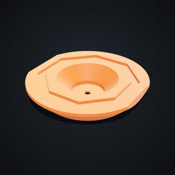 Multiboard: adapter Fix Point pod śrubę stożkową - Pomarańczowy - wizualizacja 3D Multiboard: adapter Fix Point pod śrubę stożkową - Pomarańczowy - wizualizacja 3D