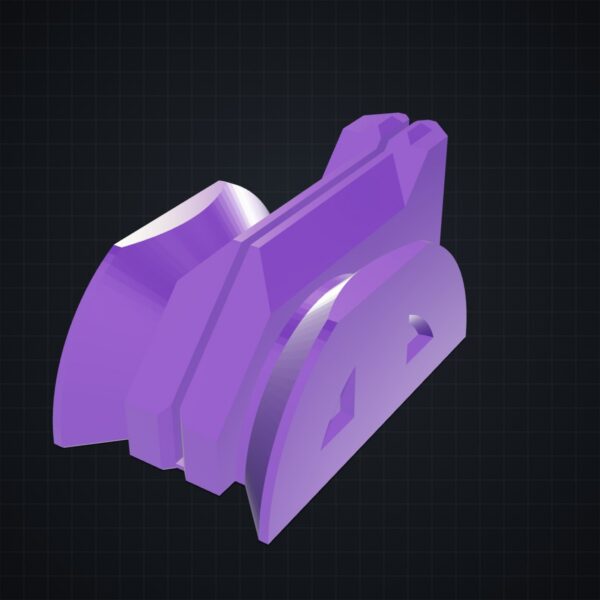 Multiboard: Fix Point na szynę 0,5 MU - Silk fioletowy - wizualizacja 3D Multiboard: Fix Point na szynę 0,5 MU - Silk fioletowy - wizualizacja 3D