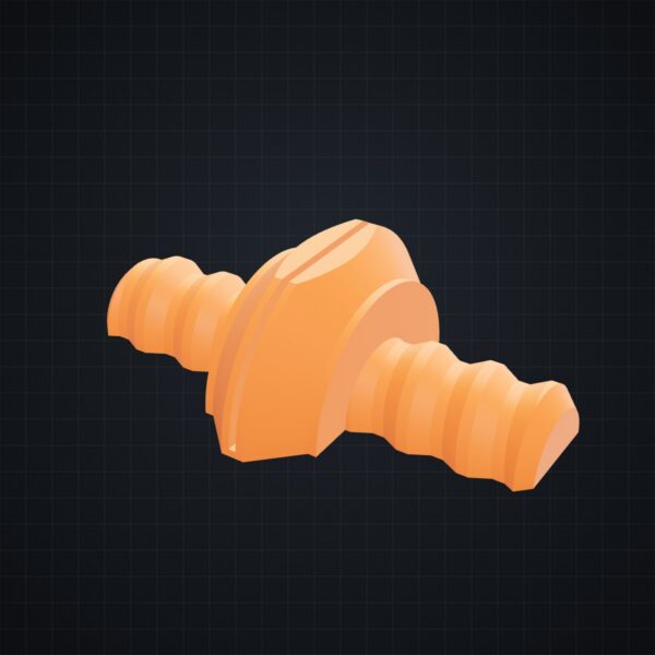 Multiboard: Fix Point z długim gwintem (składany) - Pomarańczowy - wizualizacja 3D
