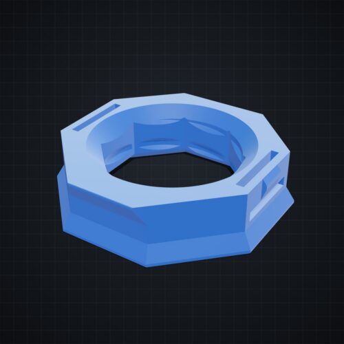 Multiboard: hak na średnie obciążenia (Flush Snap) - wizualizacja 3D Multiboard: hak na średnie obciążenia (Flush Snap) - wizualizacja 3D
