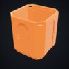 Multiboard: obudowa szuflady Multibin 1x1x1 - Pomarańczowy - wizualizacja 3D