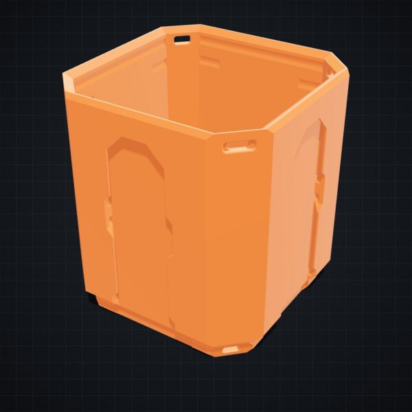 Multiboard: obudowa szuflady Multibin 1x1x1 - Pomarańczowy - wizualizacja 3D