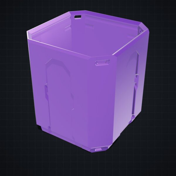 Multiboard: obudowa szuflady Multibin 1x1x1 - Silk fioletowy - wizualizacja 3D
