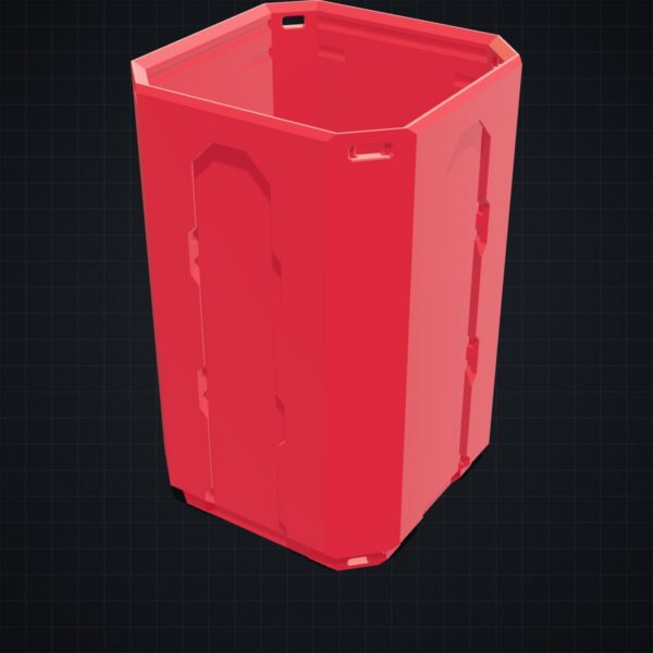 Multiboard: obudowa szuflady Multibin 1x1x1,5 - Czerwony - wizualizacja 3D
