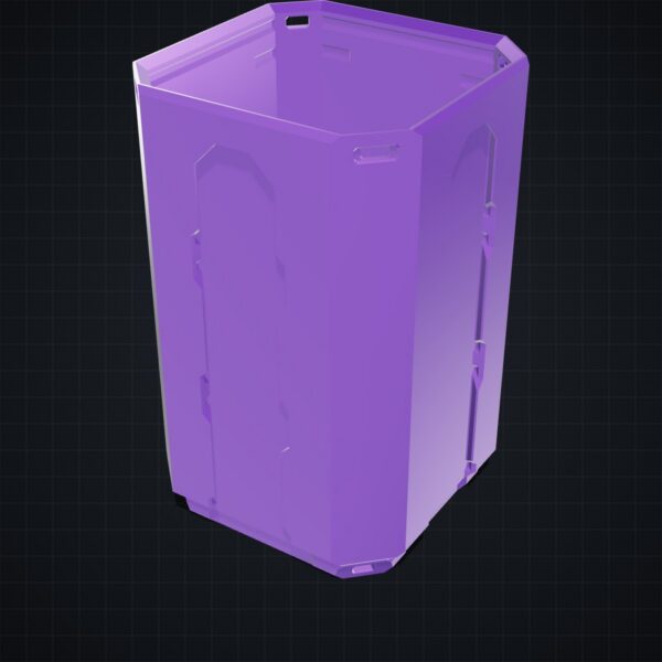 Multiboard: obudowa szuflady Multibin 1x1x1,5 - Silk fioletowy - wizualizacja 3D