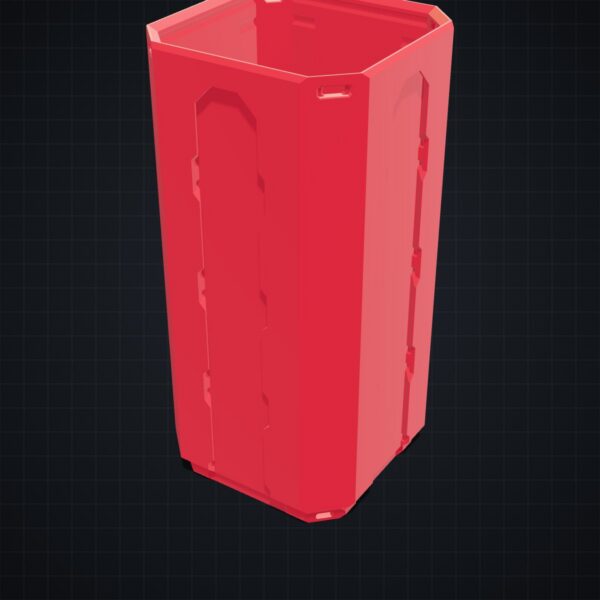 Multiboard: obudowa szuflady Multibin 1x1x2 - Czerwony - wizualizacja 3D Multiboard: obudowa szuflady Multibin 1x1x2 - Czerwony - wizualizacja 3D
