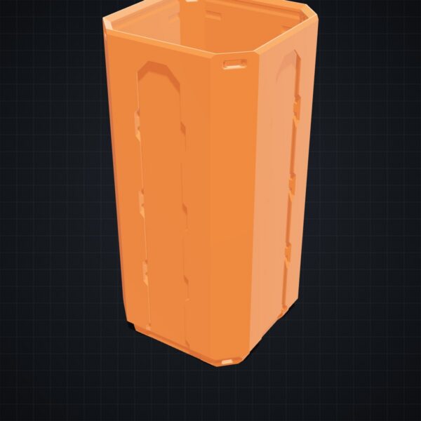 Multiboard: obudowa szuflady Multibin 1x1x2 - Pomarańczowy - wizualizacja 3D Multiboard: obudowa szuflady Multibin 1x1x2 - Pomarańczowy - wizualizacja 3D