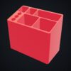 Multiboard: organizer na długopisy i części - Czerwony - wizualizacja 3D