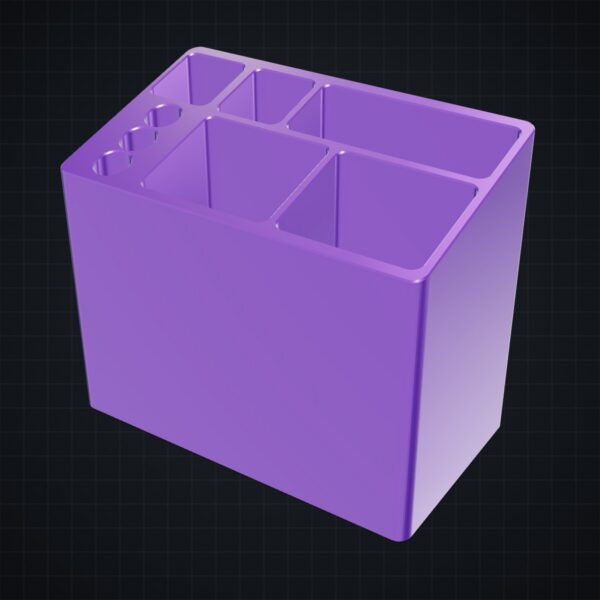 Multiboard: organizer na długopisy i części - Silk fioletowy - wizualizacja 3D
