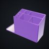 Multiboard: organizer na długopisy z tacką - Silk fioletowy - wizualizacja 3D