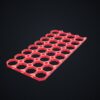 Multiboard: płyta 4x8 narożnik prawy dolny - Czerwony - wizualizacja 3D