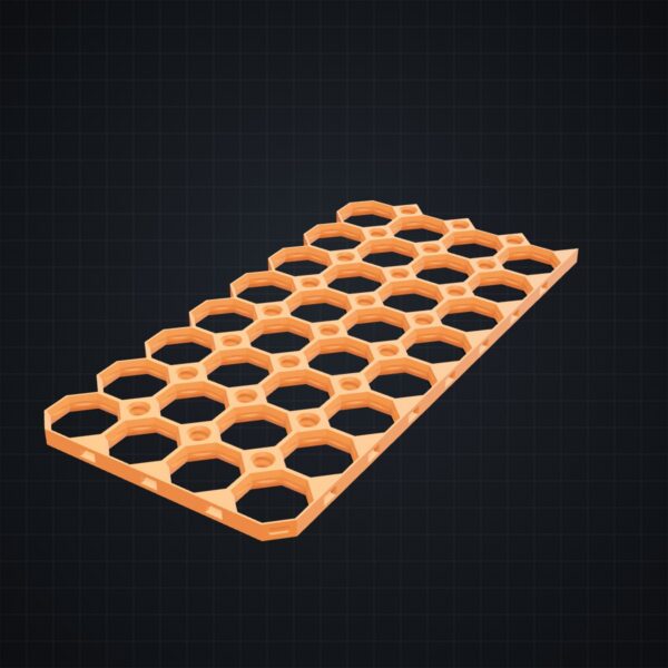 Multiboard: płyta 4x8 narożnik prawy dolny - Pomarańczowy - wizualizacja 3D