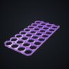 Multiboard: płyta 4x8 narożnik prawy dolny - Silk fioletowy - wizualizacja 3D
