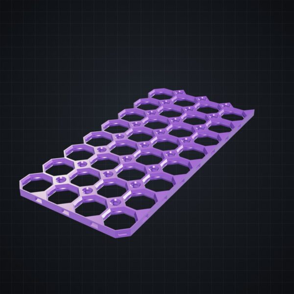 Multiboard: płyta 4x8 narożnik prawy dolny - Silk fioletowy - wizualizacja 3D