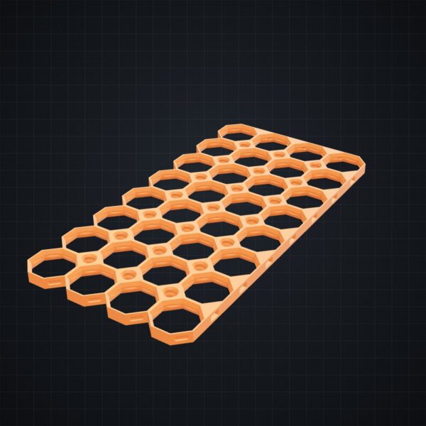 Multiboard: płyta 4x8 narożnik prawy górny - Pomarańczowy - wizualizacja 3D Multiboard: płyta 4x8 narożnik prawy górny - Pomarańczowy - wizualizacja 3D
