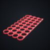 Multiboard: płyta 4x8 prawa krawędź - Czerwony - wizualizacja 3D Multiboard: płyta 4x8 prawa krawędź - Czerwony - wizualizacja 3D