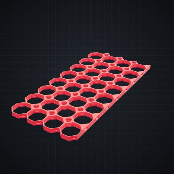 Multiboard: płyta 4x8 prawa krawędź - Czerwony - wizualizacja 3D Multiboard: płyta 4x8 prawa krawędź - Czerwony - wizualizacja 3D