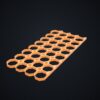 Multiboard: płyta 4x8 prawa krawędź - Pomarańczowy - wizualizacja 3D Multiboard: płyta 4x8 prawa krawędź - Pomarańczowy - wizualizacja 3D