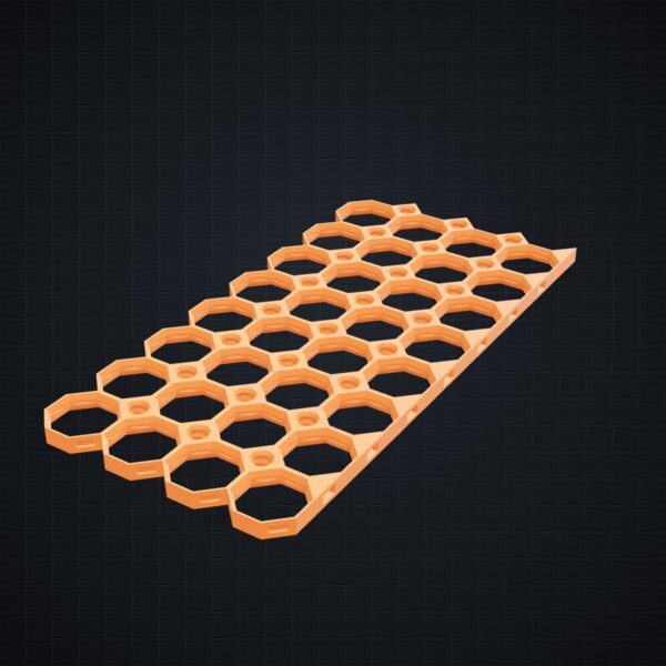 Multiboard: płyta 4x8 prawa krawędź - Pomarańczowy - wizualizacja 3D Multiboard: płyta 4x8 prawa krawędź - Pomarańczowy - wizualizacja 3D