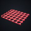 Multiboard: płyta 6x5 dolna krawędź - Czerwony - wizualizacja 3D Multiboard: płyta 6x5 dolna krawędź - Czerwony - wizualizacja 3D