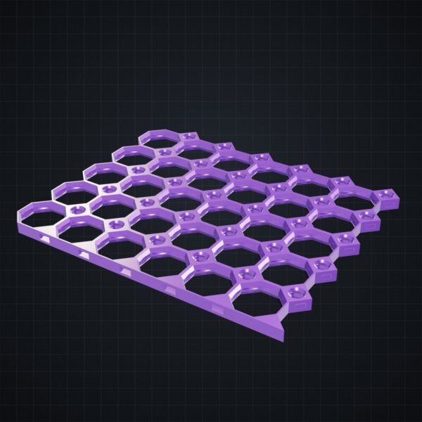 Multiboard: płyta 6x5 dolna krawędź - Silk fioletowy - wizualizacja 3D Multiboard: płyta 6x5 dolna krawędź - Silk fioletowy - wizualizacja 3D