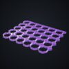 Multiboard: płyta 6x5 górna krawędź - Silk fioletowy - wizualizacja 3D