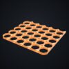 Multiboard: płyta 6x5 narożnik prawy dolny - Pomarańczowy - wizualizacja 3D