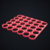 Multiboard: płyta 6x5 narożnik prawy górny - Czerwony - wizualizacja 3D Multiboard: płyta 6x5 narożnik prawy górny - Czerwony - wizualizacja 3D