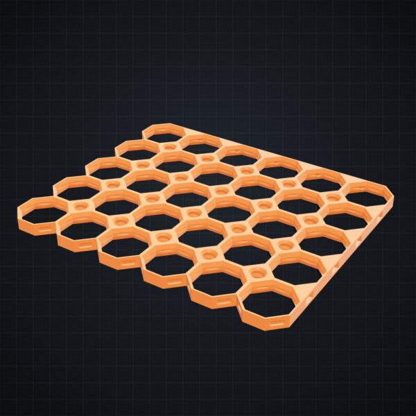 Multiboard: płyta 6x5 narożnik prawy górny - Pomarańczowy - wizualizacja 3D Multiboard: płyta 6x5 narożnik prawy górny - Pomarańczowy - wizualizacja 3D