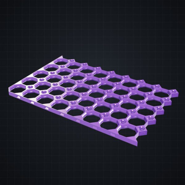 Multiboard: płyta 8x5 narożnik lewy dolny - Silk fioletowy - wizualizacja 3D