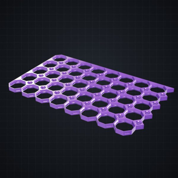 Multiboard: płyta 8x5 narożnik lewy górny - Silk fioletowy - wizualizacja 3D Multiboard: płyta 8x5 narożnik lewy górny - Silk fioletowy - wizualizacja 3D