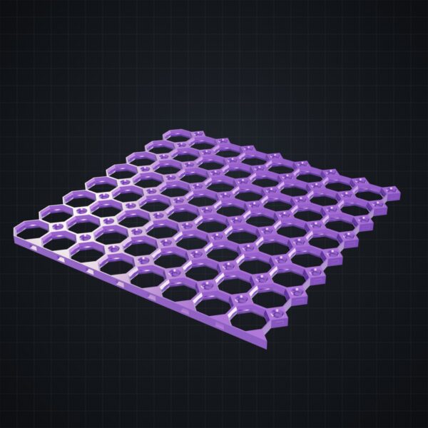 Multiboard: płyta 8x8 dolna krawędź - Silk fioletowy - wizualizacja 3D Multiboard: płyta 8x8 dolna krawędź - Silk fioletowy - wizualizacja 3D