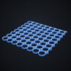 Multiboard: płyta 8x8 górna krawędź - wizualizacja 3D