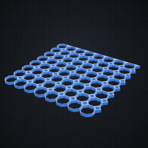 Multiboard: płyta 8x8 górna krawędź - wizualizacja 3D Multiboard: płyta 8x8 górna krawędź - wizualizacja 3D