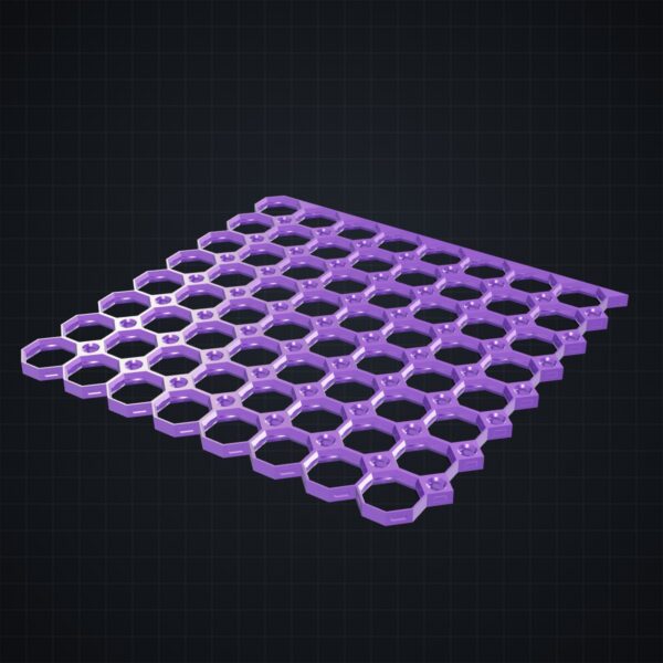 Multiboard: płyta 8x8 górna krawędź - Silk fioletowy - wizualizacja 3D