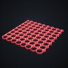 Multiboard: płyta 8x8 lewa krawędź - Czerwony - wizualizacja 3D Multiboard: płyta 8x8 lewa krawędź - Czerwony - wizualizacja 3D