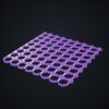 Multiboard: płyta 8x8 lewa krawędź - Silk fioletowy - wizualizacja 3D Multiboard: płyta 8x8 lewa krawędź - Silk fioletowy - wizualizacja 3D
