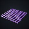 Multiboard: płyta 8x8 narożnik lewy dolny - Silk fioletowy - wizualizacja 3D