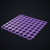 Multiboard: płyta 8x8 narożnik lewy górny - Silk fioletowy - wizualizacja 3D