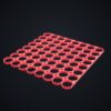Multiboard: płyta 8x8 narożnik prawy górny - Czerwony - wizualizacja 3D Multiboard: płyta 8x8 narożnik prawy górny - Czerwony - wizualizacja 3D