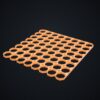Multiboard: płyta 8x8 narożnik prawy górny - Pomarańczowy - wizualizacja 3D Multiboard: płyta 8x8 narożnik prawy górny - Pomarańczowy - wizualizacja 3D