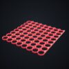 Multiboard: płyta 8x8 prawa krawędź - Czerwony - wizualizacja 3D Multiboard: płyta 8x8 prawa krawędź - Czerwony - wizualizacja 3D