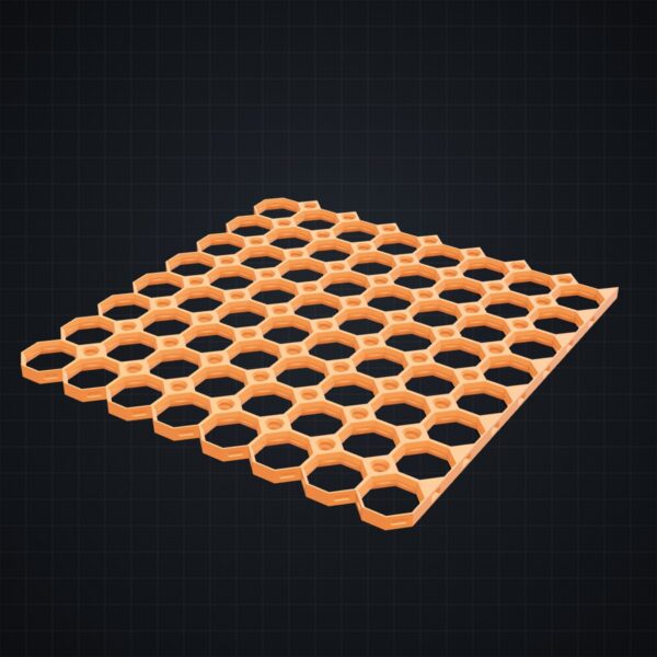 Multiboard: płyta 8x8 prawa krawędź - Pomarańczowy - wizualizacja 3D Multiboard: płyta 8x8 prawa krawędź - Pomarańczowy - wizualizacja 3D