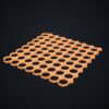 Multiboard: płyta 8x8 środkowa (łączona) - Pomarańczowy - wizualizacja 3D Multiboard: płyta 8x8 środkowa (łączona) - Pomarańczowy - wizualizacja 3D