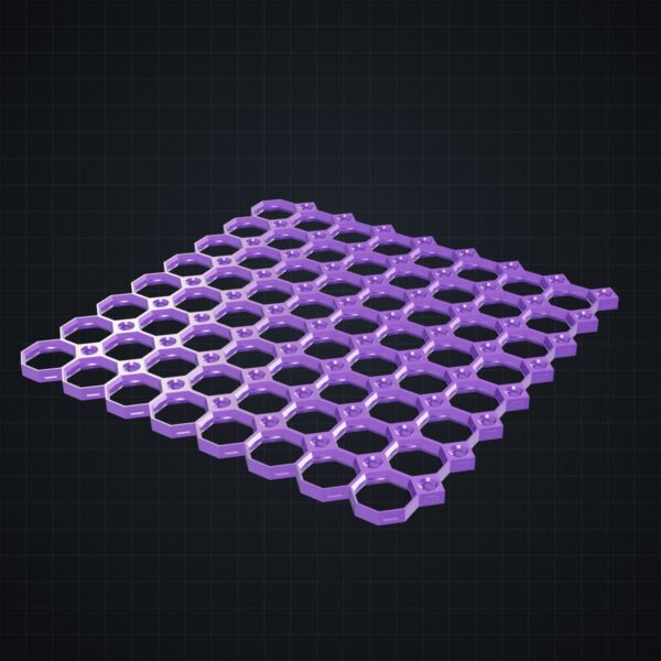 Multiboard: płyta 8x8 środkowa (łączona) - Silk fioletowy - wizualizacja 3D Multiboard: płyta 8x8 środkowa (łączona) - Silk fioletowy - wizualizacja 3D