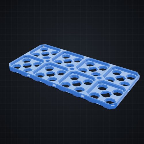 Multiboard: płyta bazowa Multibin 4x2 - wizualizacja 3D Multiboard: płyta bazowa Multibin 4x2 - wizualizacja 3D